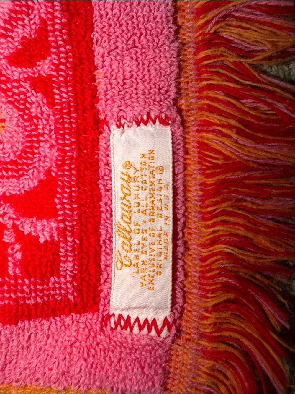 Set of 5! Vintage 60s 70s Callaway bath towels Label of Luxury